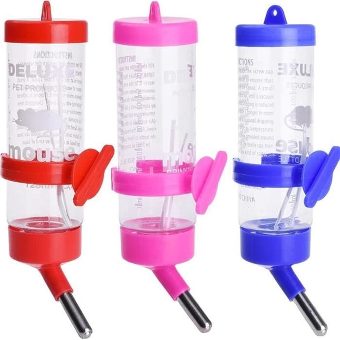 Mangeoire Automatique Lapin 2 En 1 Avec Bouteille D'Eau - 5L Acier Inox, Pour Cochons D'Inde, Chinchilla