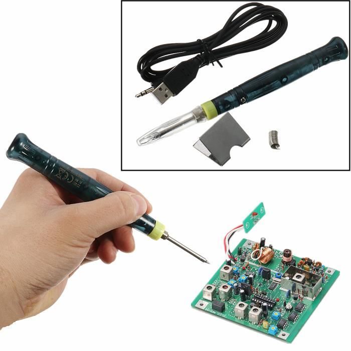 Fer à Souder USB Portable 8W - Kit Soudure Pour Réparations électroniques