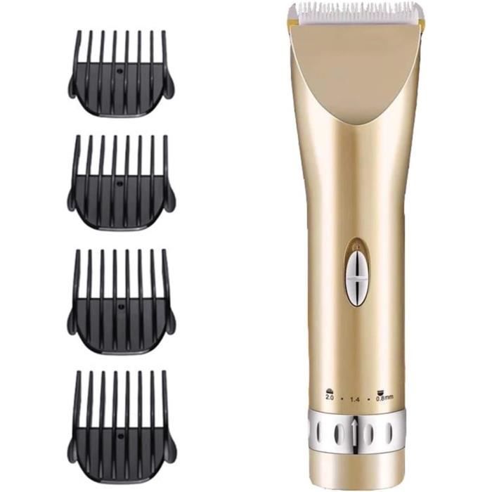 Tondeuse à Barbe Professionnelle Sans Fil CKEYIN BOTENG - 2 Têtes - Recharge USB - Doré