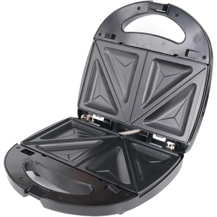 Gaufrier 6 En 1 Multifonction 750W – Croque-Monsieur, Gaufres, Crêpes, Beignets, Grill… 6 Plaques Amovibles Antiadhésives