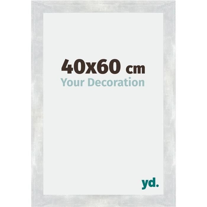 Cadre Photo 42x60 cm - Blanc Brillant - MDF - Bologna