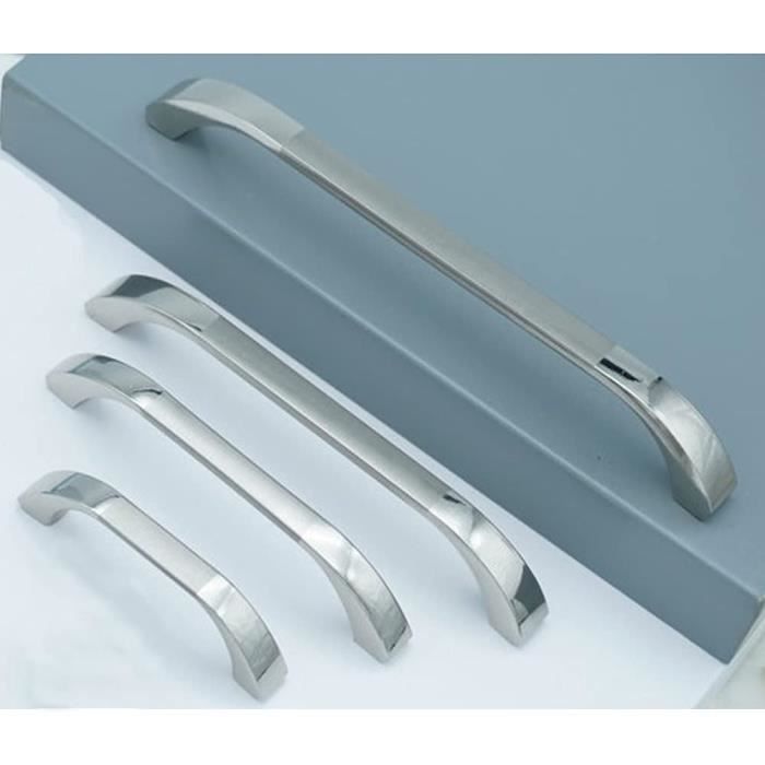 Poignée De Meuble Design En Métal Plein Argenté - 4,8 Cm, Diamètre 8,8 Cm - Pour Armoire, Porte, Tiroir - Occasion Très Bon état