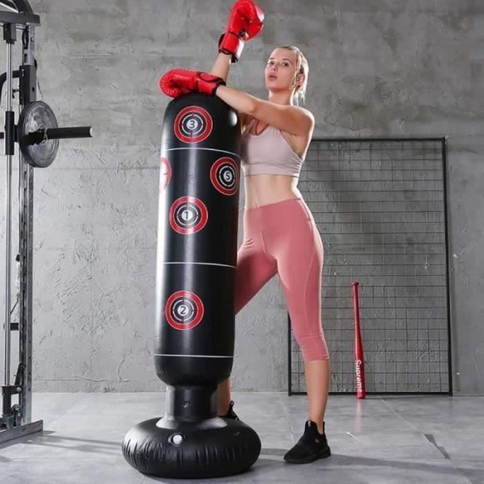 NZQXJXZ Sac De Frappe Gonflable Enfant 168cm - Idéal Pour Karaté, MMA Et Défoulement à La Maison