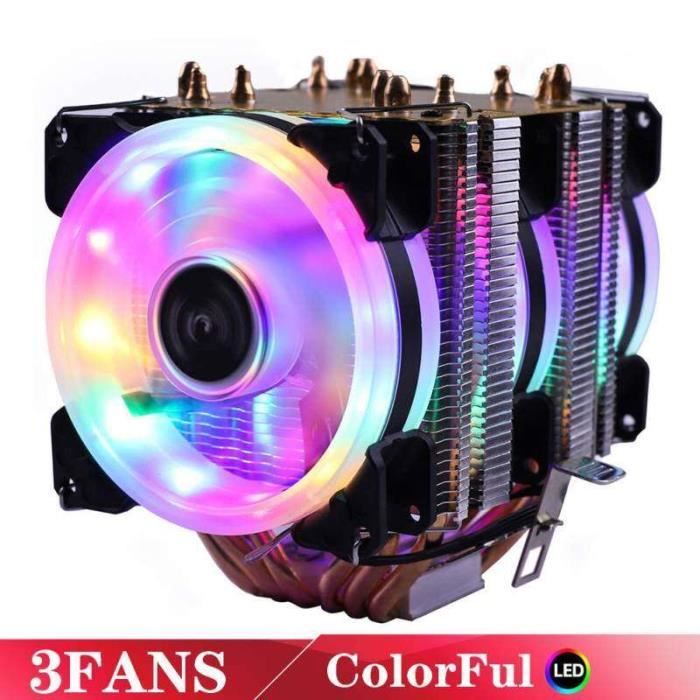 Ventilateur CPU Double Tour Pour Socket LGA 775/1700/1851/115X/1200 - Radiateur Cuivre/aluminium, Faible Bruit