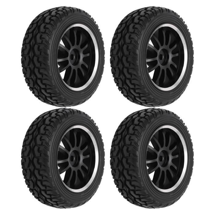 Lot de 4 pneus en caoutchouc 1/10 RC pour roue de voiture de tourisme 1:10