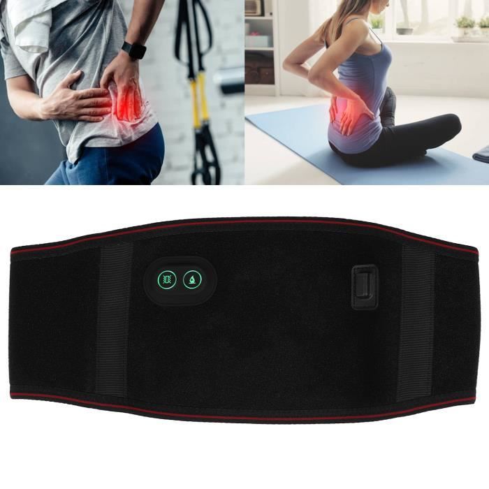 Ceinture De Massage Dorsal HONGJING - Chauffante Avec Lumière Rouge - Noire Unisexe