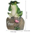 2pcs miniature de jardin figurine grenouille statue décoration extérieure (style statue - statuette objet de decoration - bibelot-1