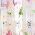 1pc Papillon Papier Peint Transparent Panneau de Fenêtre Rideaux   Nouvelles pour Salon Chambre Fille 200X100CM Chaud (multicolore)-1