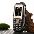 Téléphone antichoc waterproof double SIM portable chantier lampe LED radio Noir-1