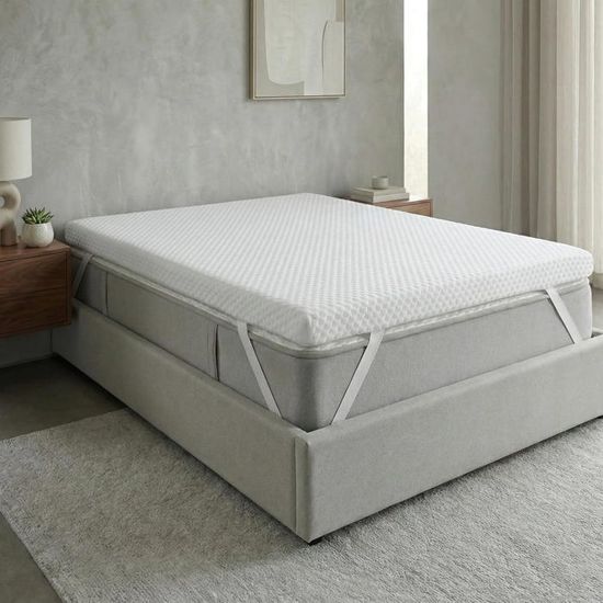 Surmatelas Memory Foam MiaSuite 160x200 - 7 Cm, Déhoussable, Zones Différenciées