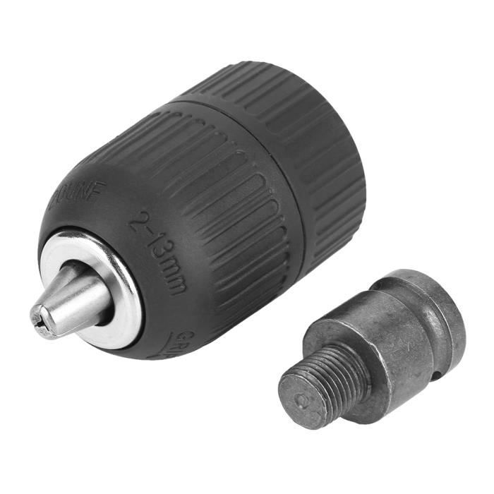 Nikou Mandrin Perceuse Sans Clé 2-13mm Avec Adaptateur Pour Clé à Chocs - Conversion 1/2"-20UNF