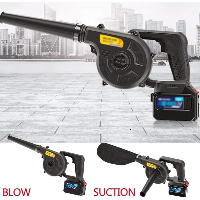 Souffleur De Feuilles Sans Fil 180MPH 600CFM - 2 Batteries 4000mAh, 30 Min Autonomie, Pliable, 3.3 Lb, Vert