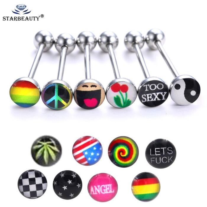 Piercing de langue pour hommes, 1 pièce, 1.6x18mm, Punk taehyung — free download