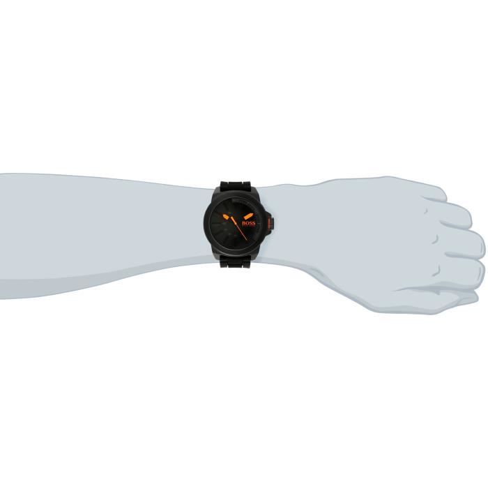 HUGO BOSS Boss Orange 1513004 New York Noir Montre en acier