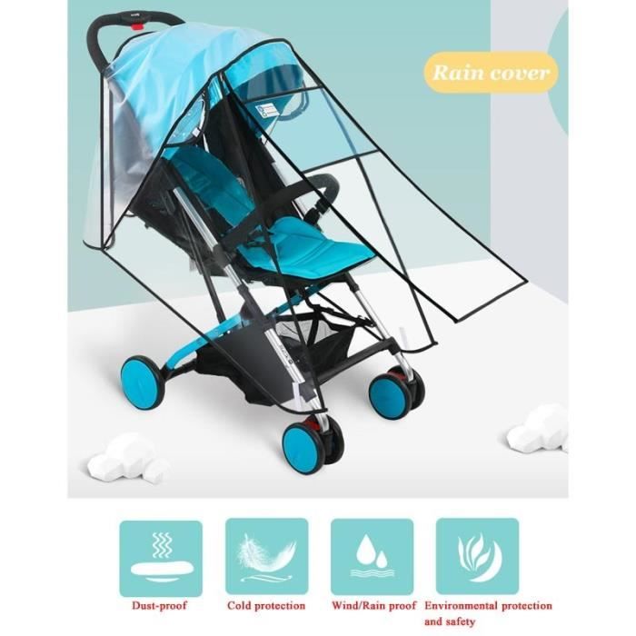 Housse De Pluie Universelle Pour Poussette - Imperméable, Coupe-vent, Avec Fenêtre Et Sac De Rangement - 2