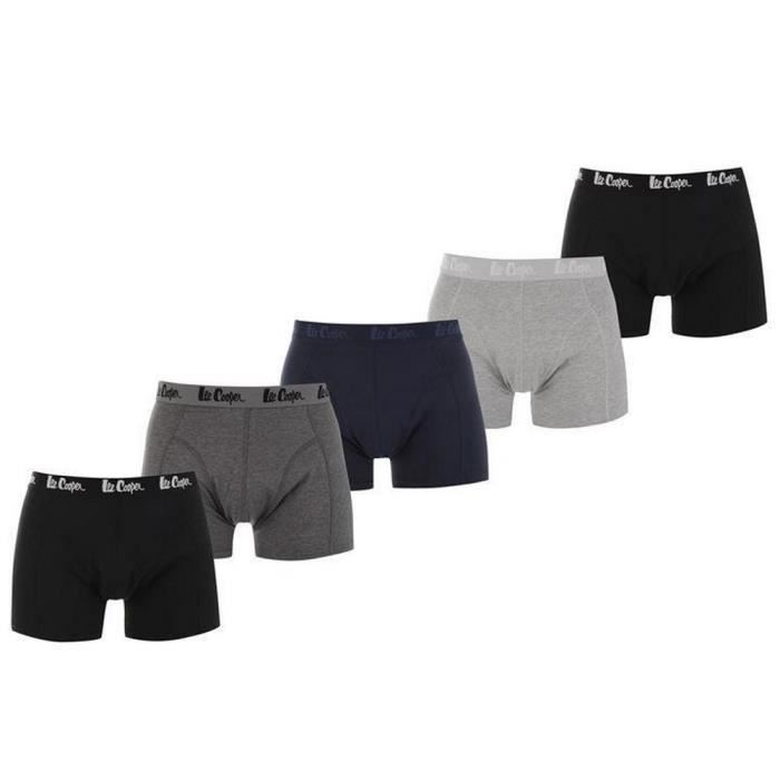 Lot de 5 Boxers Grande taille Homme Lee Cooper Noir Cdiscount