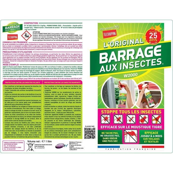 Barrage aux insectes teleshopping - Cdiscount