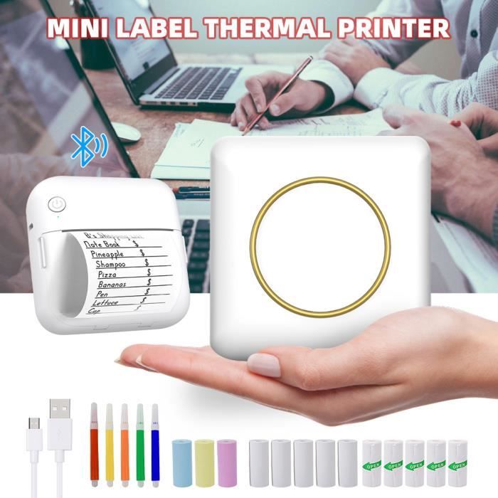 Mini Imprimante Etiquette Thermique Portable Bluetooth Compatible avec iOS  Android pour La Maison, Le Bureau Et Les Petites - Cdiscount Informatique