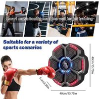 Machine De Boxe Musicale Bluetooth – Compteur De Coups, LED, 9 Niveaux, Avec Gants Et Balle De Réflexe