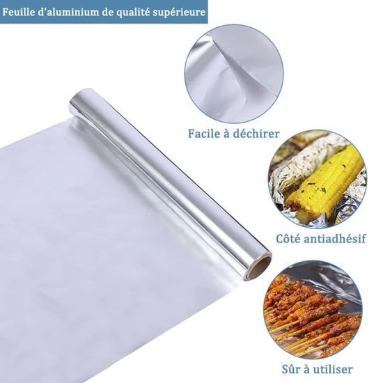 Rouleau de papier aluminium 5m*30cm emballage de fromage/baguettes  alimentation papier de grillé - Cdiscount Au quotidien