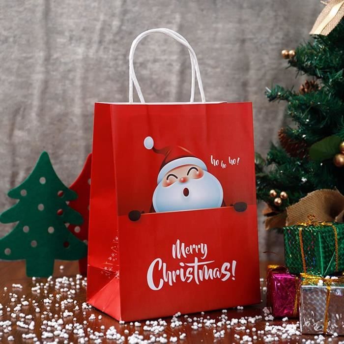 Sac Cadeau Kraft Noel 12 Pièces, 6 Modèles Sac en Papier Brun Avec Poignée, Sac  Cadeau Noel Reutilisable Pour les cadeaux, Styles as - Cdiscount Beaux-Arts  et Loisirs créatifs