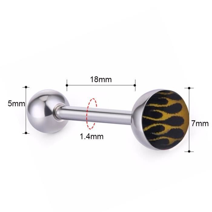 Piercing de langue pour hommes, 1 pièce, 1.6x18mm, Punk taehyung — free download