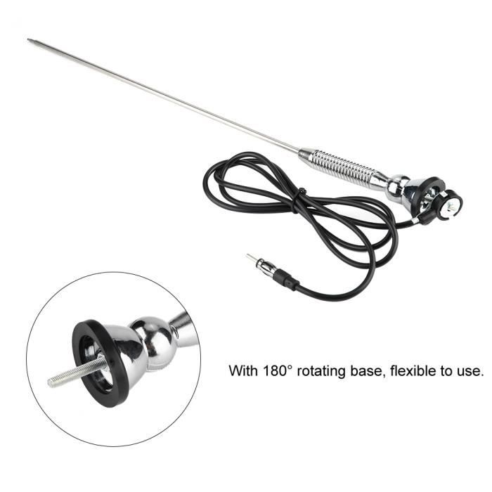 Antenne FM AM Universelle Antenne Radio Voiture Universelle 40,6cm - FM/AM Avec Amplificateur, Fixation Vissable Antenne Fm Am Voiture
