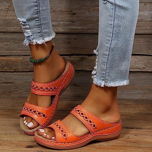 Claquette orange hotsell femme