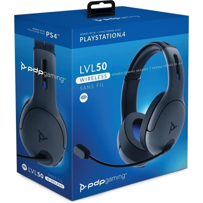 Casque PDP Level 50 sans fil Gris pour PS4 Cdiscount Informatique