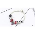18CM Mickey Charms Bracelet bijoux Femme CZ Trèfle Charms cadeaux Pour Femme-3