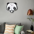 1 Pc acrylique horloge murale dessin animé délicat mignon Unique Panda forme suspendue pour hôtel de bureau à  CLOCK - PENDULUM-3