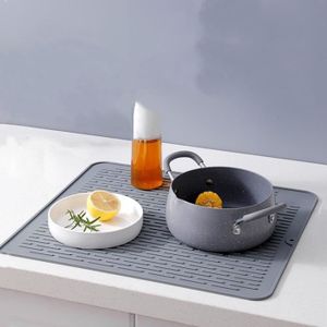 Tapis égouttoir à Vaisselle En Silicone - 71x50cm, Antidérapant, Résistant à La Chaleur, 735g