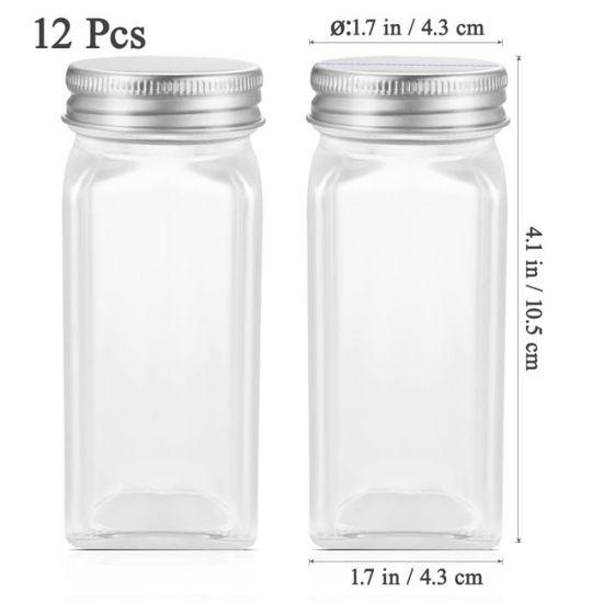 avec Couvercle Filet/é en Acier Inoxydable. Pack 12 Bocaux en Verre 0,5 L 12x10 cm
