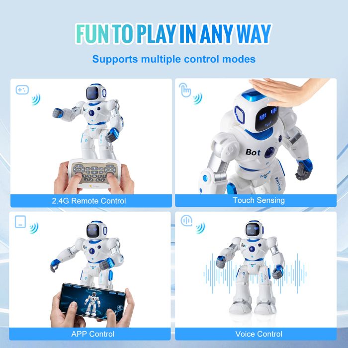 Robot RC pour enfants, programmable intelligent, 2.4GHz, jouet robot