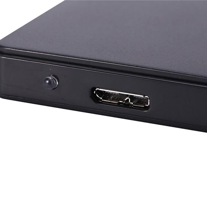 Boîtier Disque Dur Externe Noir ​SATA 2.5 Pouces Adaptateur USB 3.0 Type C  3.1 Pour SSD - Cdiscount Informatique