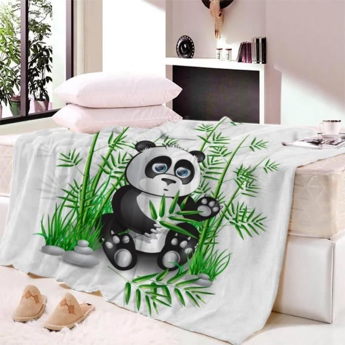 Plaid Panda Noir Couverture Bebe Adultes CâLine Douce Et Moelleuse