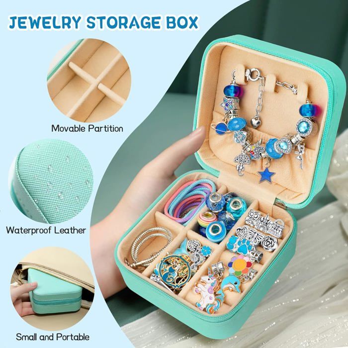 Vueinrg Perles Pour Bracelet, 32 Couleurs Kit Perles Fabrication Bijoux Enfant Jouets Filles De 5 à 12 Ans, Coffret Perles Cadeaux De Noël Et D' Anniversaire