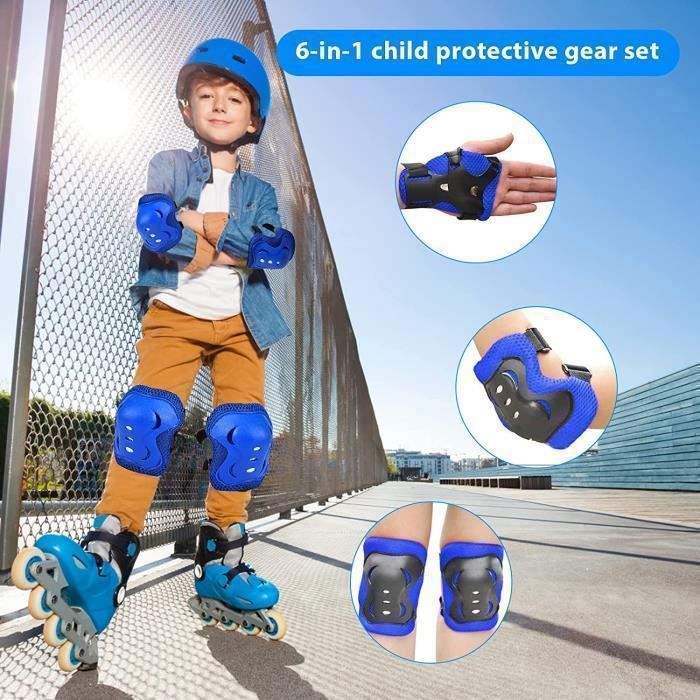 Acheter Genouillères et coudières pour enfants/jeunes, équipement de  Protection, ensemble de Protection pour patins à roulettes, cyclisme, 6  pièces