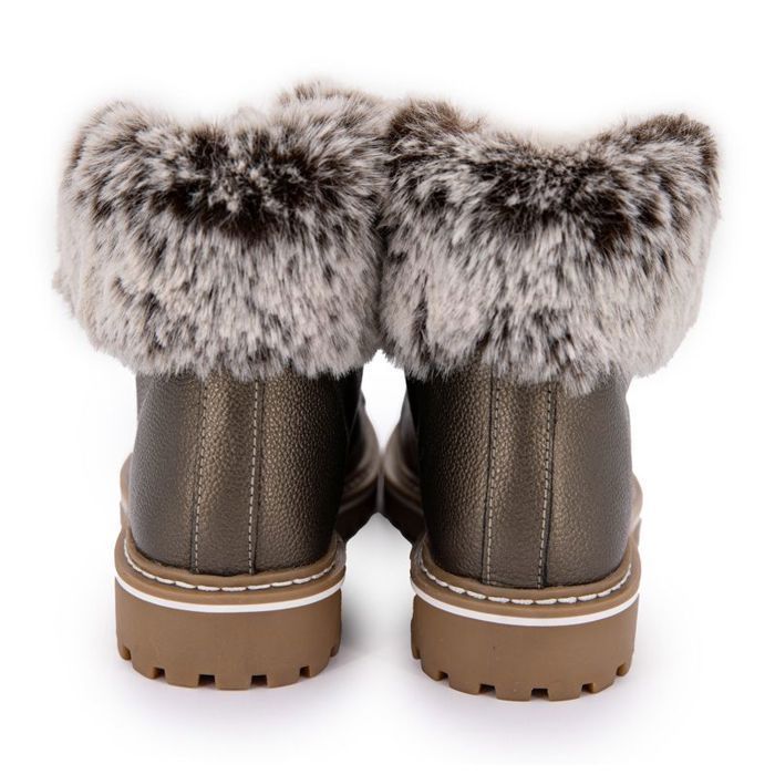 Boots montagne fourr e Les Trop ziennes Lacen Cuir noir et