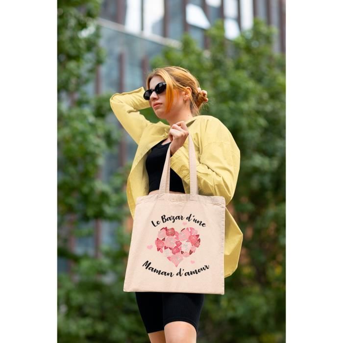 Tote Bag Femme Cadeau Maman Le Bazar d'une Maman d'amour pour la