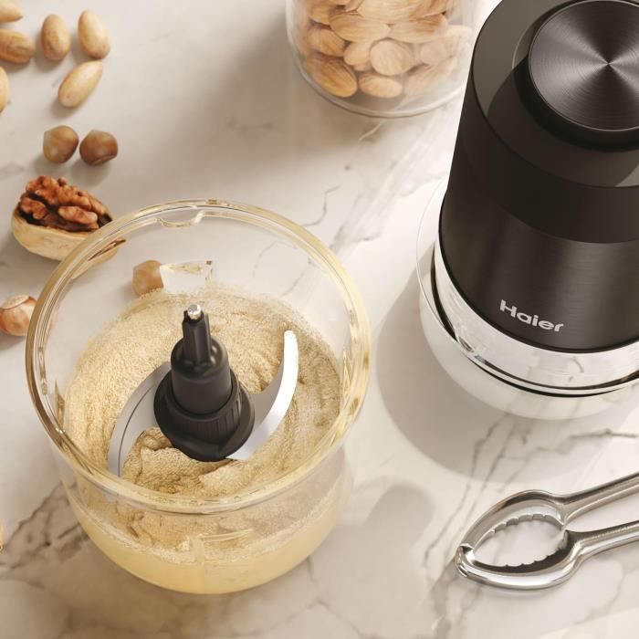 Hachoir Électrique Haier I-Master 550W - Bol Verre 0.5L, 2 Vitesses - Pour Légumes, Noix