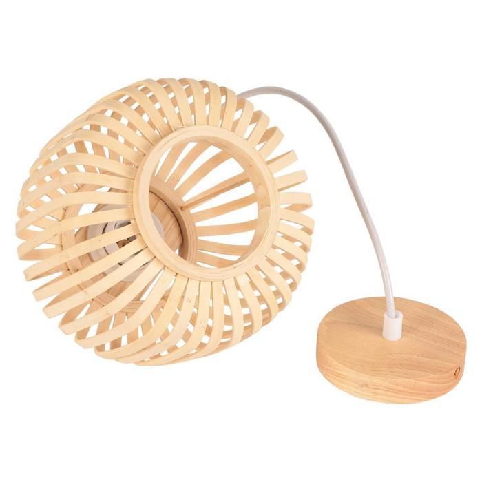 SDUYTDG Lampe d'intérieur en rotin pour Chambre à Coucher, lustres en Osier pour décorations de Salle à Manger, plafonnier en rotin, Suspension en Bambou à Hauteur réglable