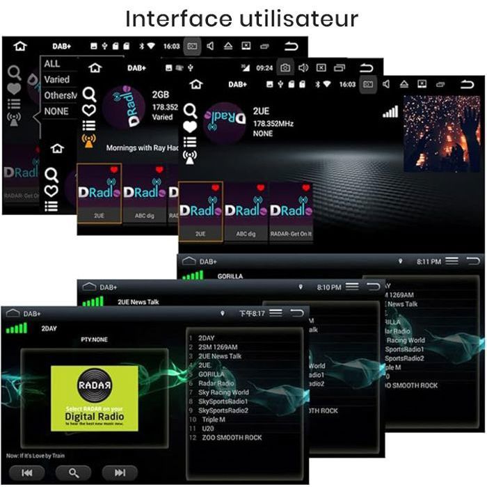 Podofo DAB/DAB Digitaler Radioempfängeradapter für Android Autoradio