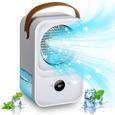 Climatiseur Mobile, Climatiseur Mobile Silencieux 4 En 1, 120° Oscillation, 3 Vitesses, 2 Modes De Brumisation, Mini Climatis[u77]