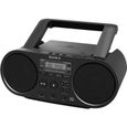 Radio Réveil Sony ZSPS55B.CED - Lecteur CD/MP3/USB - Tuner DAB+/FM - Ecran LCD-0