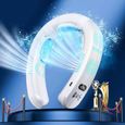 Climatiseur Portable - USB - 6000mAh - Ventilateur de Cou - Refroidissement 3 Modes - Blanc