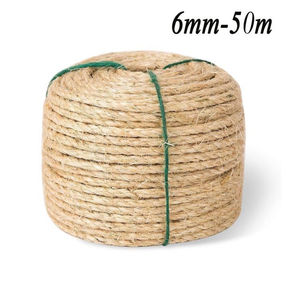 Corde Sisal 6mm 50m Cordage Sisal Solide Parfait Pour Diy Arbre Chat Couleur Naturel Achat Vente Sisal Corde Sisal 6mm 50m Corda Cdiscount