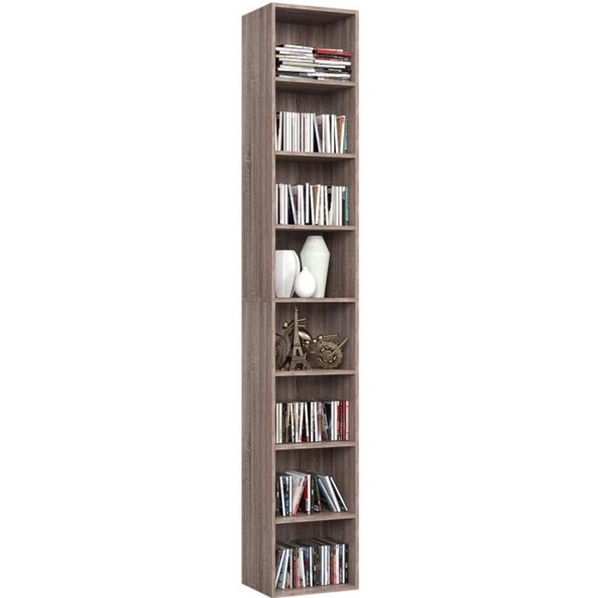 Homfa 180cm Meuble Rangement Bibliotheque Etagere Cd Colonne