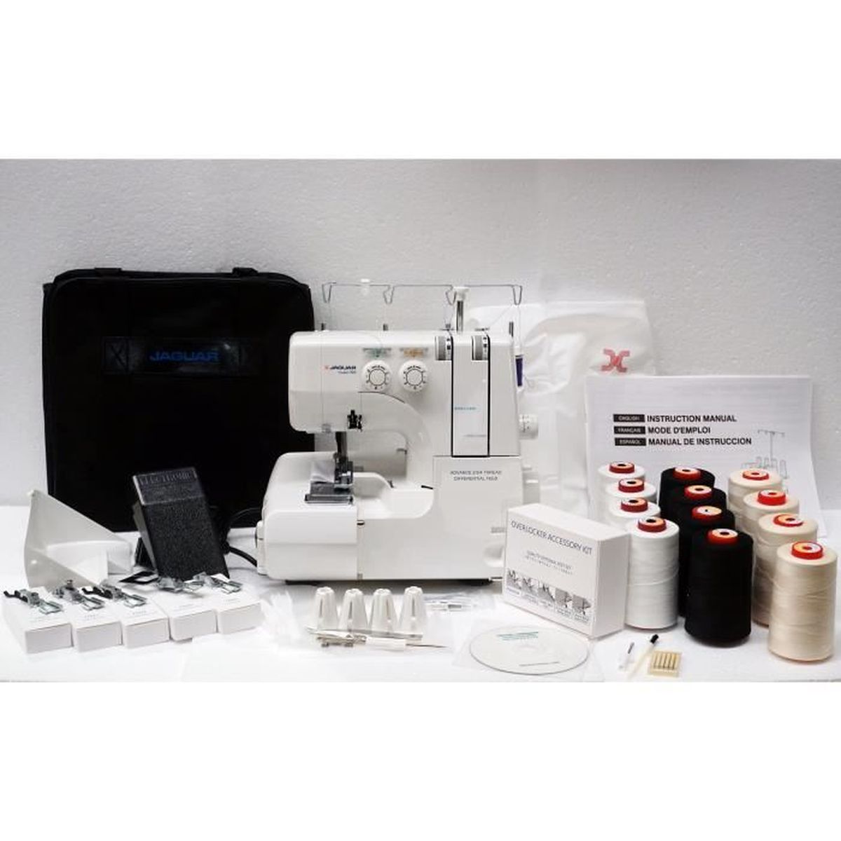 Machine à Coudre Surjeteuse Jaguar 099, 2/3/4 Discussion, avec Entraînement Différentiel