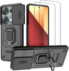 Coque magnétique pour Xiaomi Redmi Note 13 Pro 4G/Poco M6 Pro 4G- Etui Bague anneau anti chute + 2 verre trempé par NOVAGO